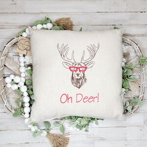 Oh top deer pillow