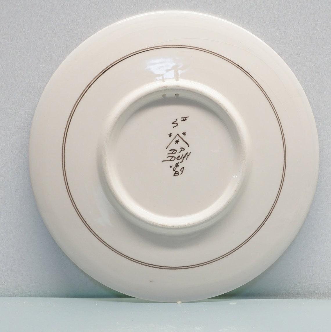 D.P Delft Polychromatic Wall Plate Hand Painted Earthenware Etsy