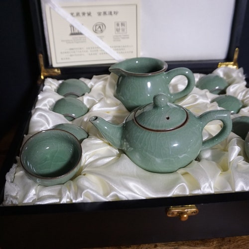 Vintage Longquan Celadon Tea Set shops
