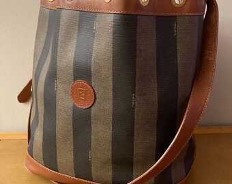 fendi striped tote