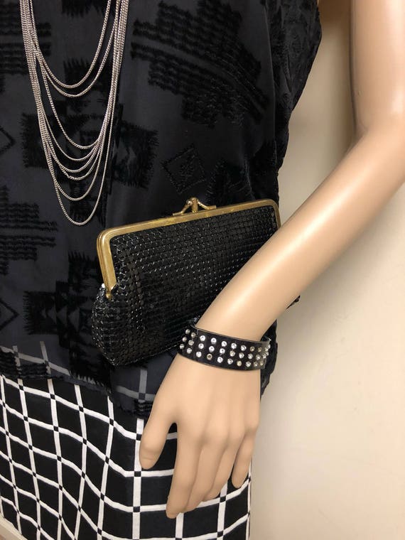 Bags by Marlo Vintage Black Sequin Clutch Purse - image 1