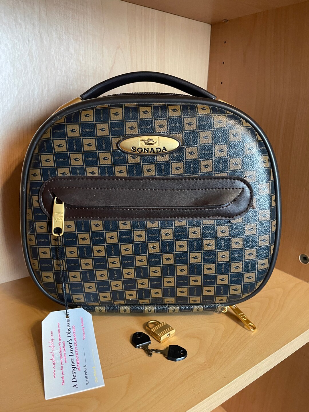 Sonada International Luggage Co LOGO Vintage Cosmetic Makeup Toiletries