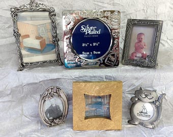 Vintage Miniature Photo Frames Sold Separately - Baby, Family, some Silver Plate