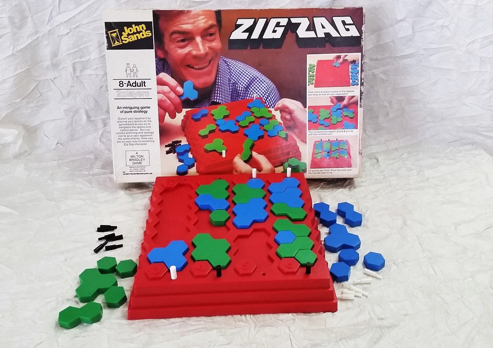 1977 Zig Zag Board Game an Intriguing Game of Pure Strategy Etsy