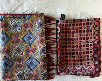 Vintage Italian Winter Scarves - Choice of 2, Double Layered Unisex Fashion