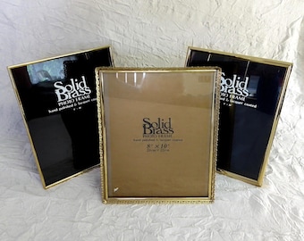 Vintage Solid Brass Photo Frames Selection 8x10" / 20x25cm, Hand Polished & Lacquer Coated