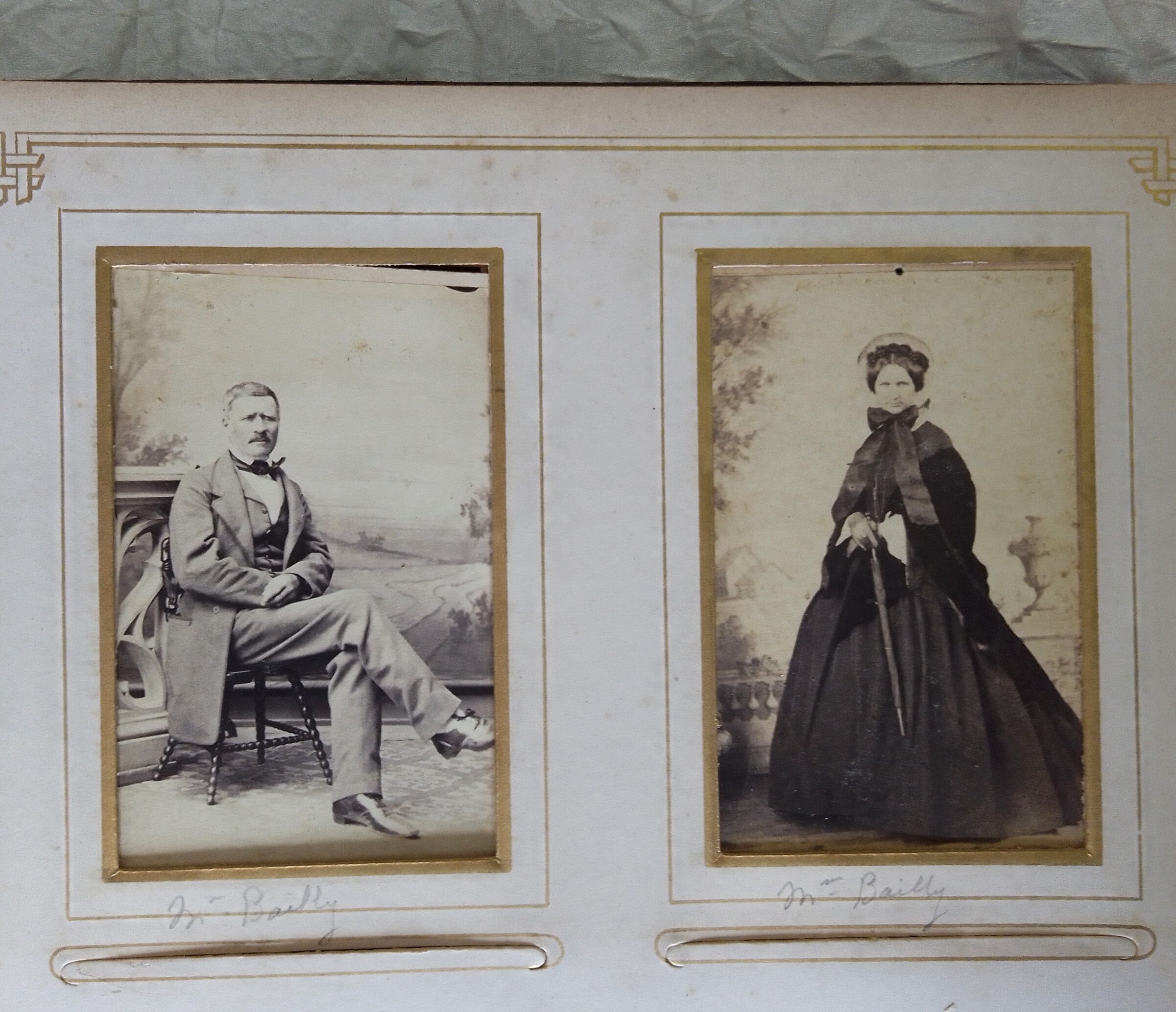 Large Antique French Photo Album 1860s - 80s, 40 Cdvs & 3 Tintypes