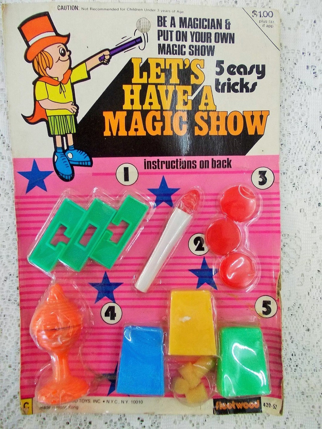 Vintage Magic Show Set, 5 Illusion Tricks in Package, Dime Store Toy - Etsy