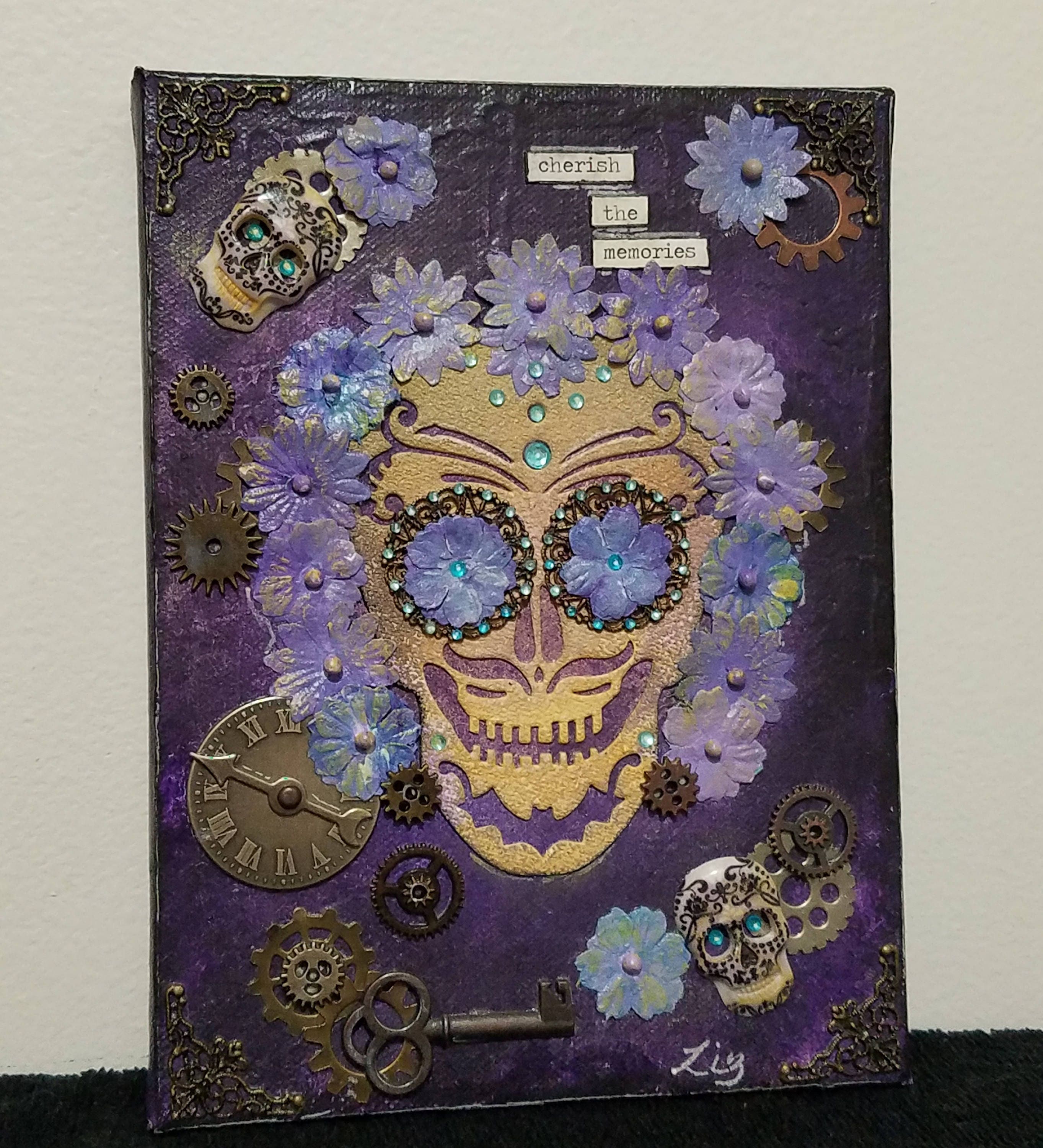 思い出を大切に、6 x 8 スチームパンク、ミックスメディアアート