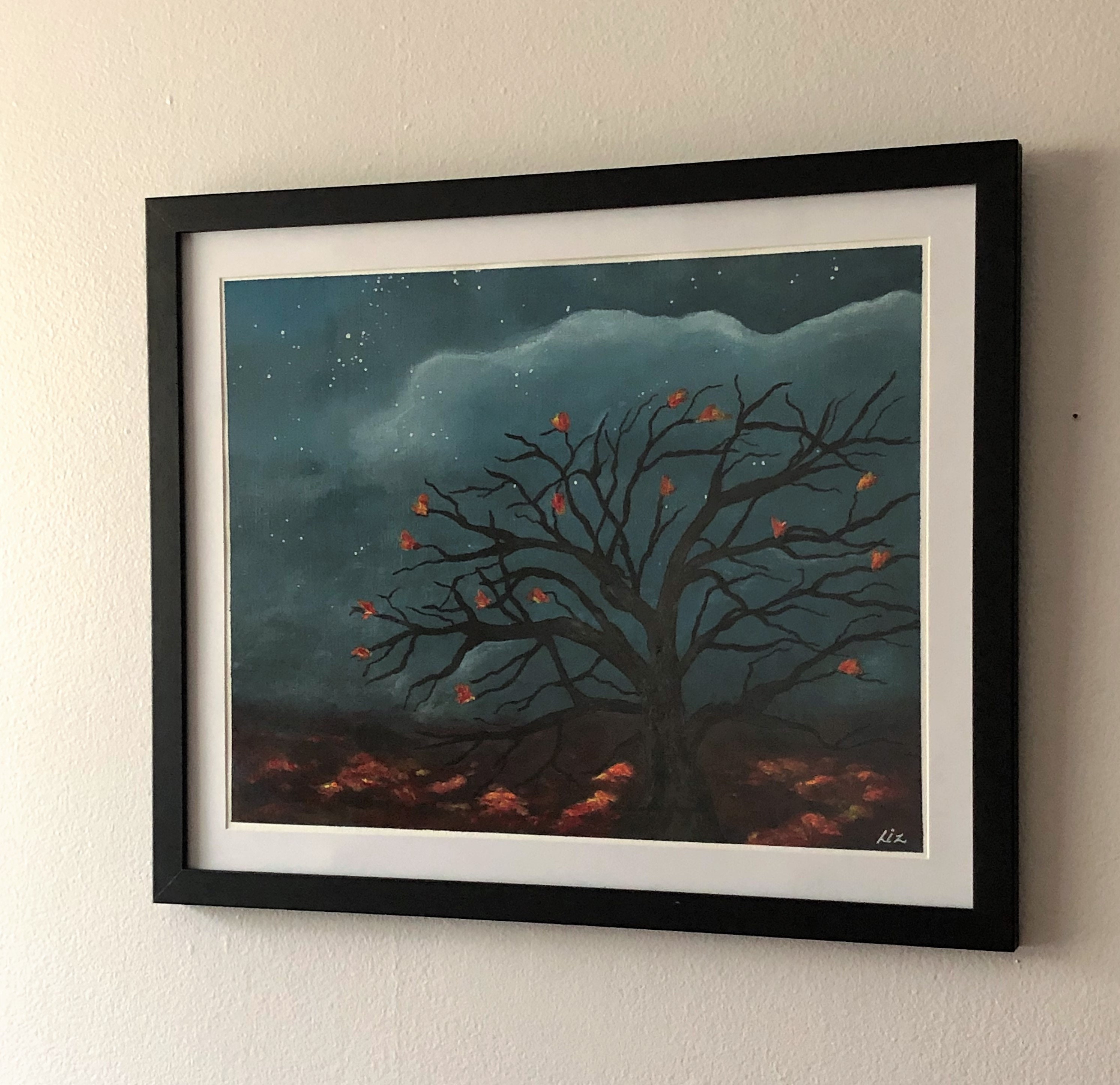 秋の木のアクリル画、額入り秋の装飾、11x14インチのキャンバス - Etsy 秋の木のアクリル画、額入り秋の装飾、11x14インチのキャンバス - Etsy