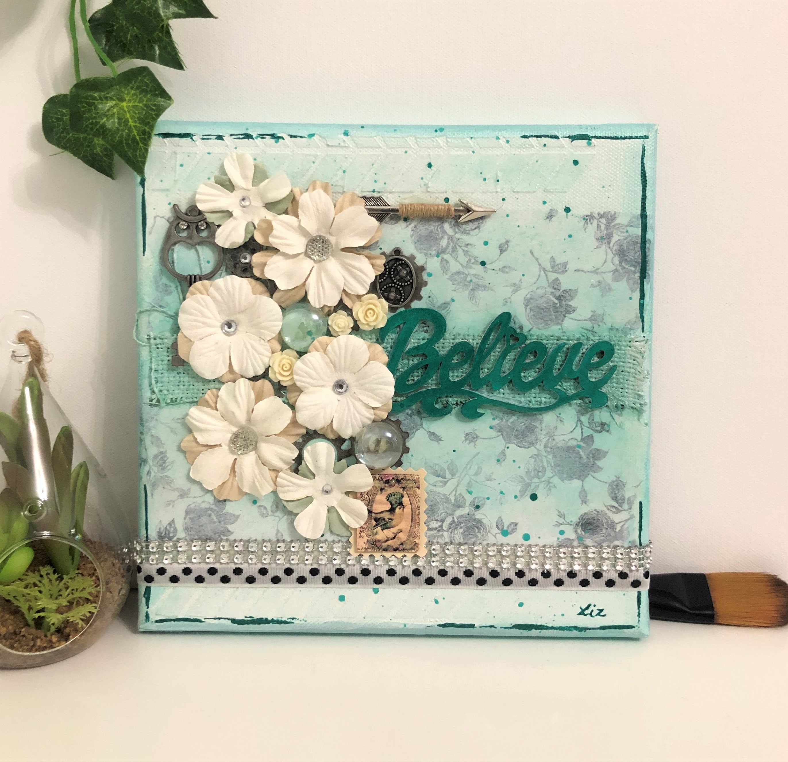 Believe, 8 X 8, Mixed Media on Canvas, Wall Art, Original Art - Etsy