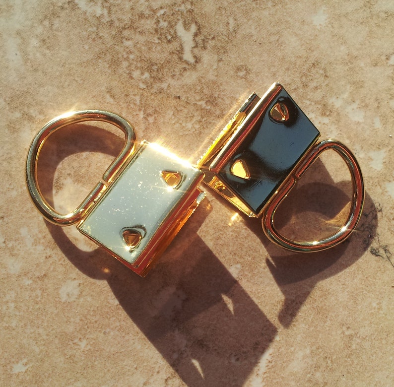 Gold Metal D Crimp Clamp Bag Handle Attachment Press Clip Etsy