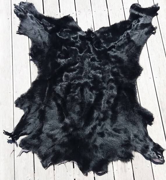 Cowhide Leather 1 x Full Size Black Calfhide Piece Etsy