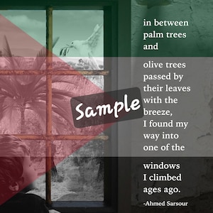 Inspirierende palästinensische Poesie und Kunst digitaler Download zur Unterstützung einer Familie im Gazastreifen, freies Palästina