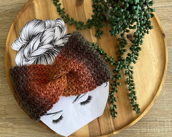 Crochet Twist Ear Warmer, Adult winter twisted headband