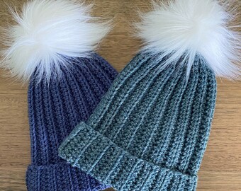 Fur Pom Pom Hat - Etsy Australia