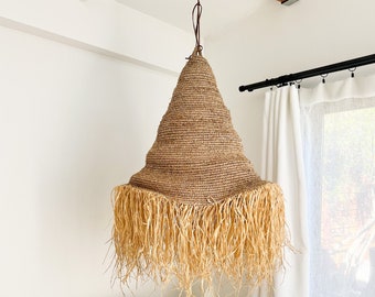 Natural Large Seagrass Organic Pendant Light - The Sorting Hat