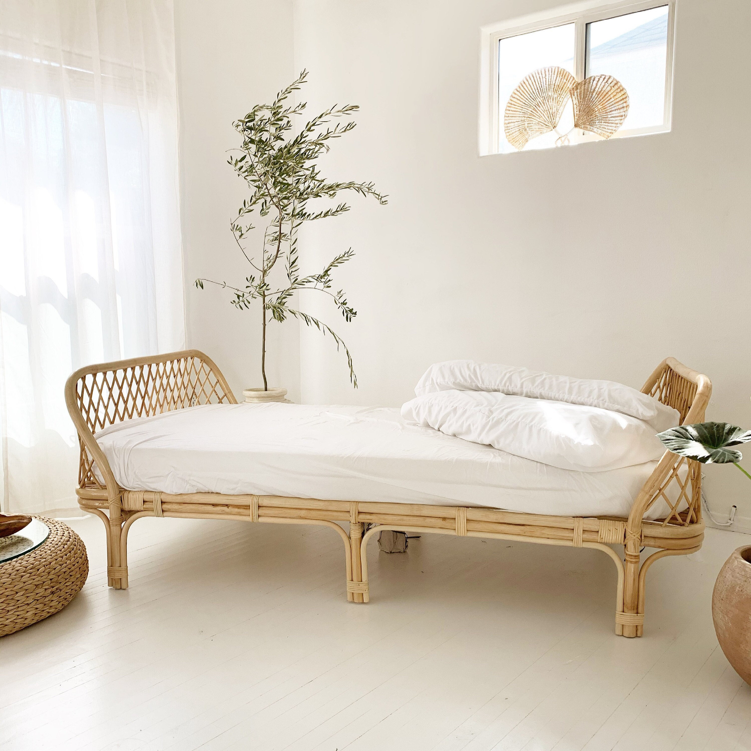 Rattan bed twin deals