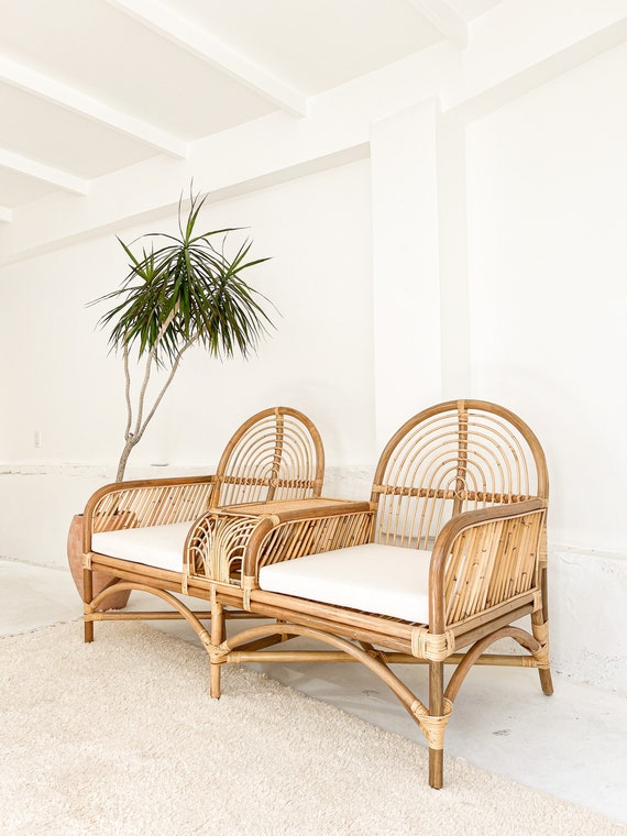 Rattan tete a tete loveseat deals
