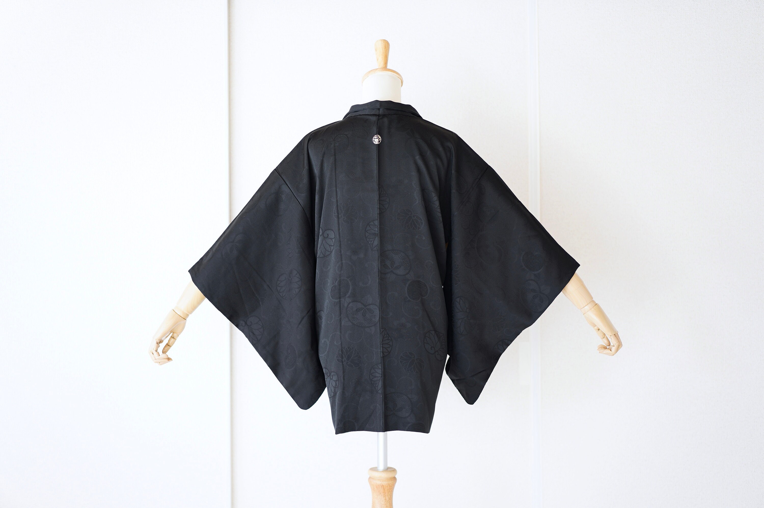Silk black kimono floral kimono kimono Japanese Etsy