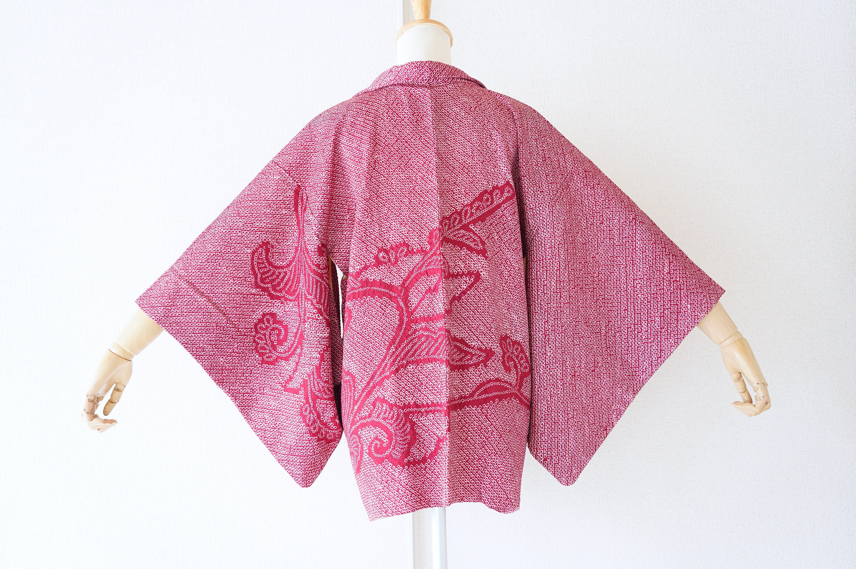 SHIBORI kimono red kimono Silk Kimono Gorgeous kimono | Etsy