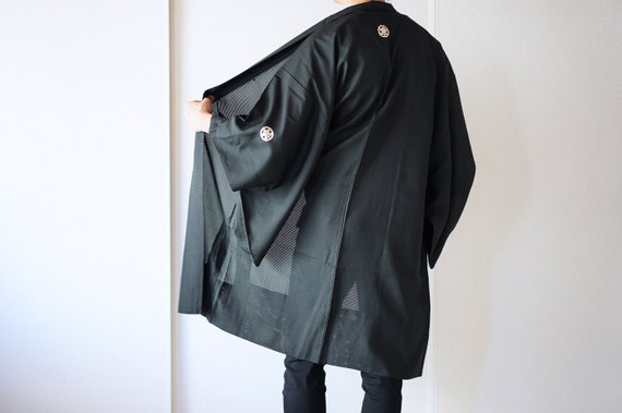 Vintage kimono jacket, Mens Haori, Japanese Kimono