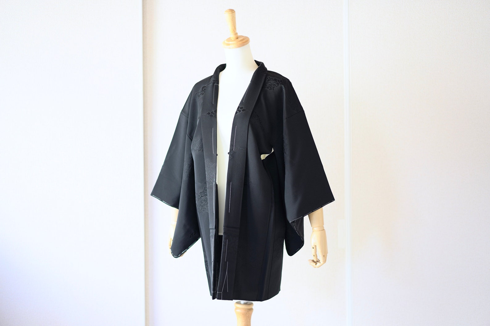 Cloud pattern kimono black haori Japanese silk kimono | Etsy