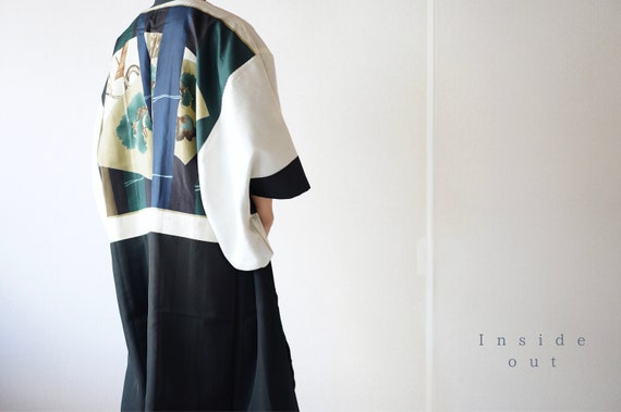 Vintage kimono jacket, Mens Haori, Japanese Kimono