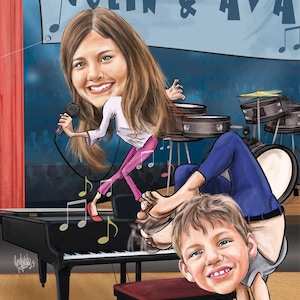 Custom Children’s Caricature - Fun & Personalized Cartoon Portrait!