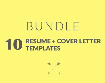 B u n d l e • 10 Resume & Cover templates for 29USD