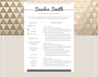 Resume Template and Cover Letter Template for Word •  DIY Printable 3 Pack • Mac or PC
