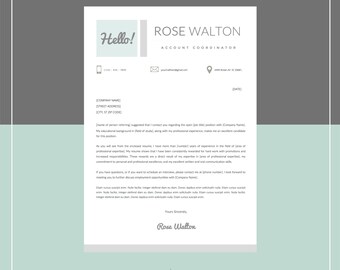 Resume Template and Cover Letter Template for Word •  DIY Printable SUPER Pack • Mac or PC