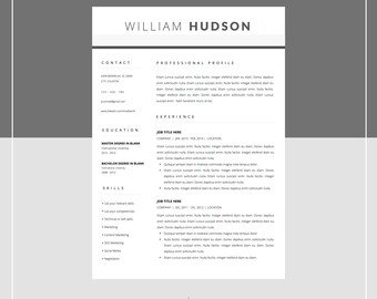 Resume Template and Cover Letter Template for Word •  DIY Printable 3 Pack • Mac or PC
