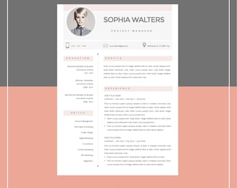Resume Template and Cover Letter Template for Word •  DIY Printable SUPER Pack • Mac or PC