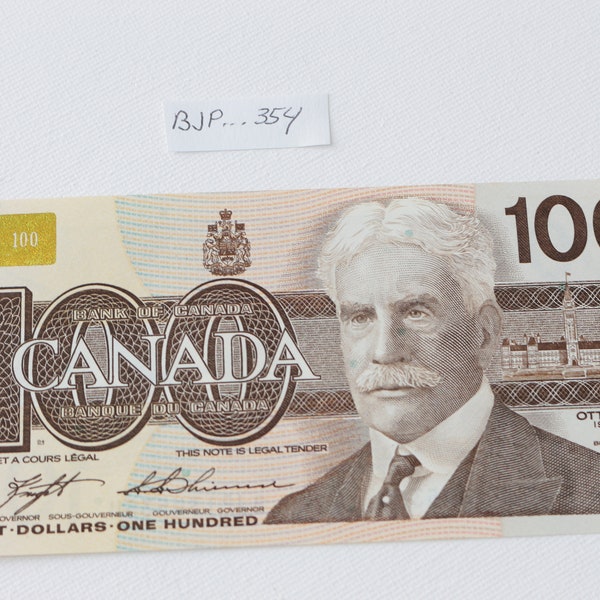 Véritable billet de 100 dollars canadien, facture canadienne, 1988, UNC, billet de la Banque canadienne, cadeau pour collectionneur