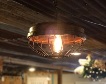 Chicken Feeder Pendant Light Fixture Etsy