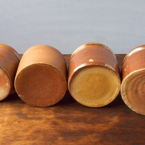 Vintage French Glazed Earthenware Confit Pots Set of 4 or individually 4,75 Diameter image 6