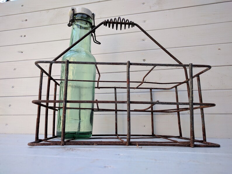 Wine Bottle Crate for 6 Bottles, Vintage French Wine Crate Hand Crate, Wine Storage, Beer Crate