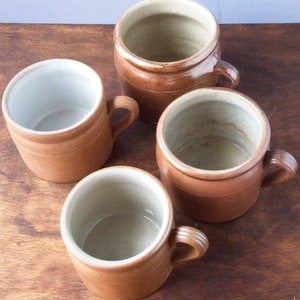 Vintage French Glazed Earthenware Confit Pots Set of 4 or individually 4,75 Diameter image 5