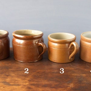 Vintage French Glazed Earthenware Confit Pots Set of 4 or individually 4,75 Diameter image 4