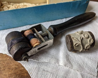 Vintage Embroidery Ink Roller Kit, French Festonneur Automatique