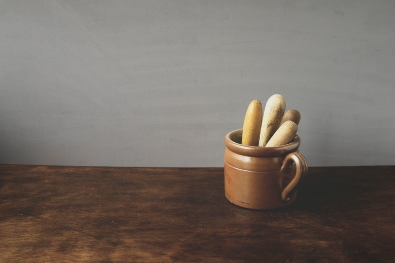 Vintage French Glazed Earthenware Confit Pots Set of 4 or individually 4,75 Diameter image 2