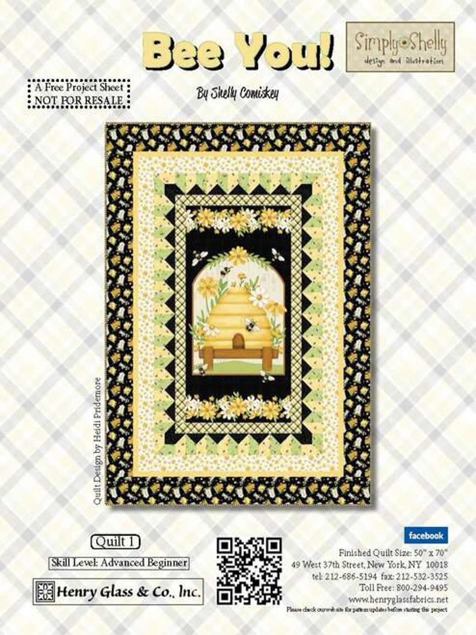 Quilt Kit Bee You Panel Quilt Kit by Shelly Comiskey for Etsy