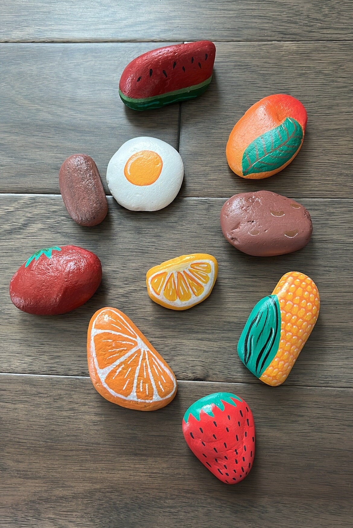 Play Food Rocks Mud Kitchen Stones Play Food Toy Kitchen Food Set - Etsy