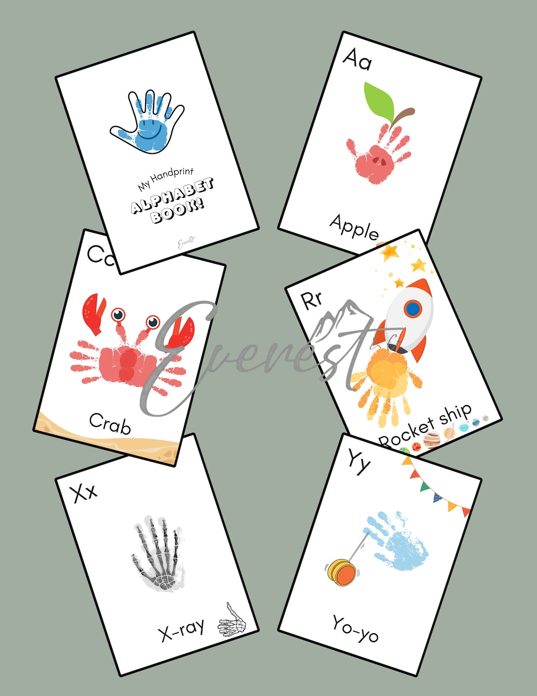 Handprint Spanish Alphabet Book, Libro Del Alfabeto, Handprint Alphabet