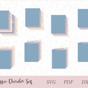 Classic Disc Bound Planner Divider, Happy Planner Divider Set, Top Tabs and Side Tabs