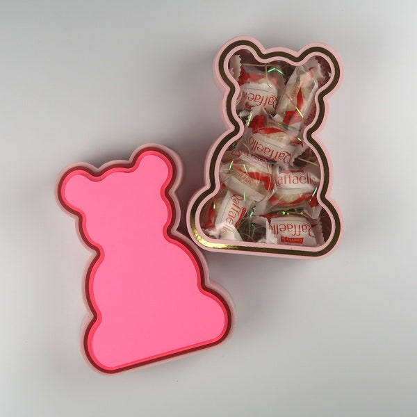 SVG Bear Treat Box, Teddy Bear Box, Valentine Gift Box