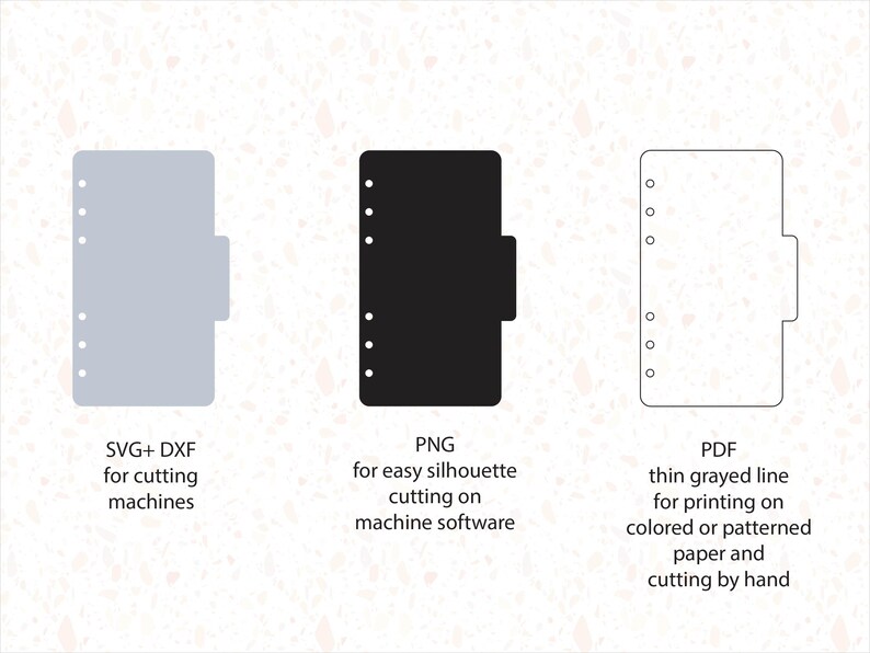 Personal Planner Dividers SVG Tab Dividers Tab Divider Set Etsy