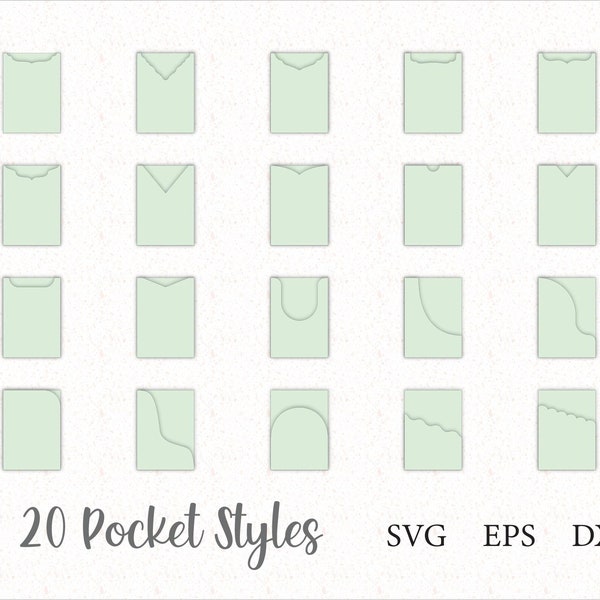 SVG Pocket Envelopes, Pocket Envelope Template, Pocket Sleeve Template 5x7, A1, A2, C5, C6