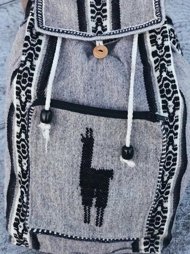 Alpaca Wool Woven Backpack/bag/sactual Etsy